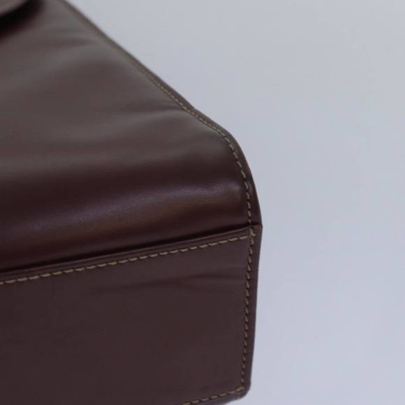 CARTIER Hand Bag Leather Wine Red Auth 81148 - Picture 11 of 16